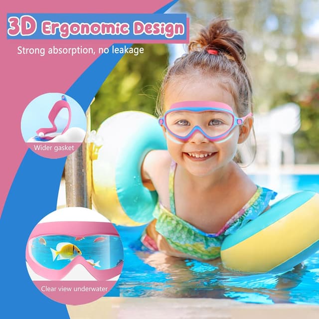 Thumbnail 3 de COOLOO Kids Swimming Goggles 180° HD Vision