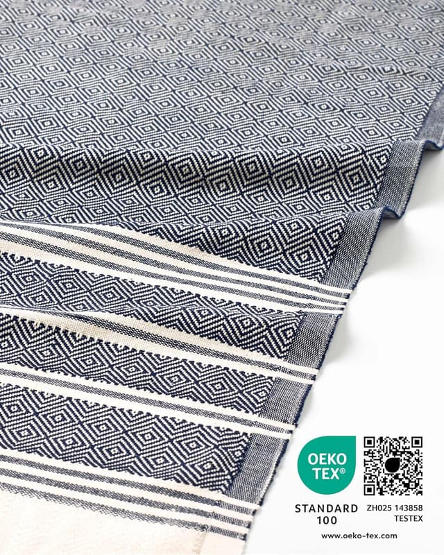 Detalle 2 de Fit-Flip Fouta 200x200cm coton 100% bleu marine