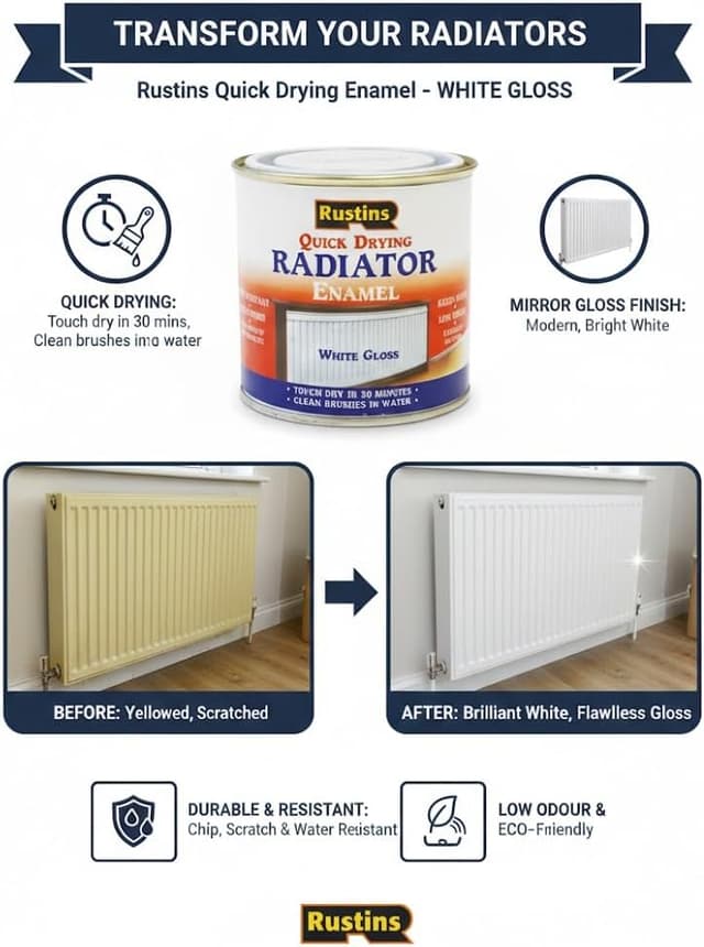 Thumbnail 4 de Rustins Radiator Enamel Gloss 1L