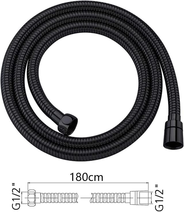 Detalle 2 de GRIFEMA G851B-18 flessibile doccia e tubo universale in acciaio inox, 1,8 m