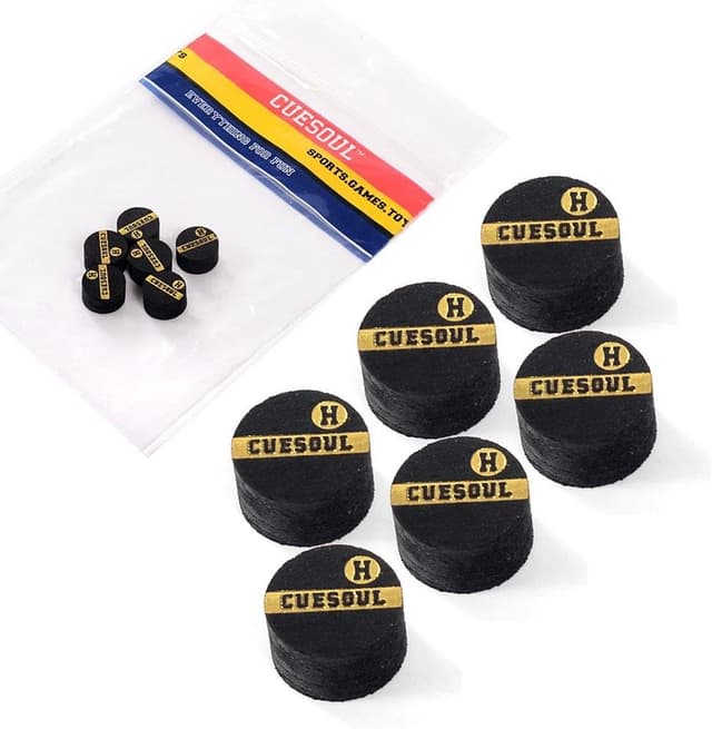 Detalle de CUESOUL – Ensemble de 6 pointes en cuir de porc (6 couches) pour queue de snooker