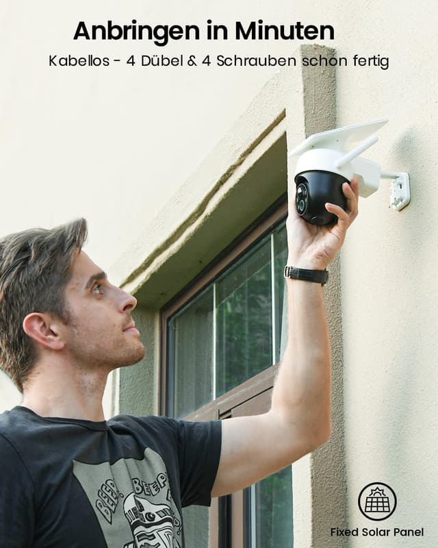 Thumbnail 5 de aosu 2K Überwachungskamera Außen Solar Akku 3MP 360° PTZ