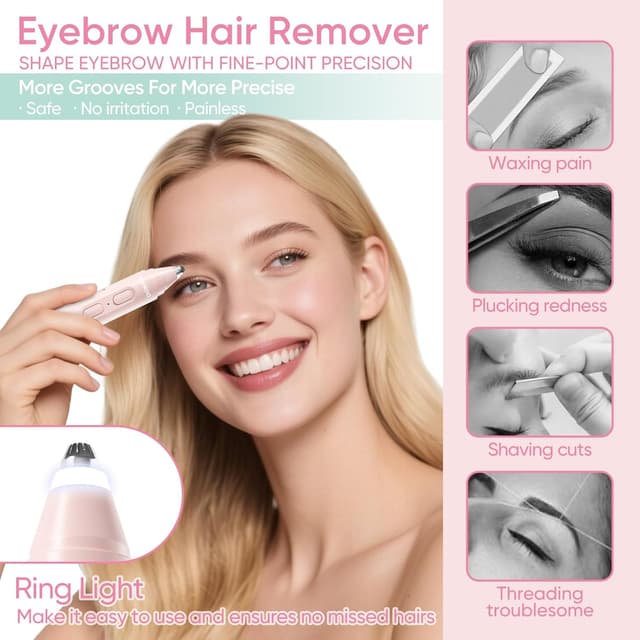 Detalle 2 de Vankoo 2-in-1 Facial Hair Remover Eyebrow Trimmer