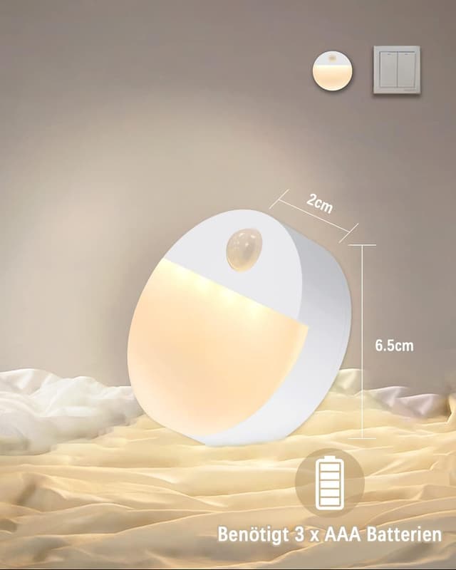 Thumbnail 4 de FLOWood Nachtlicht 8 Stück Warmweiß