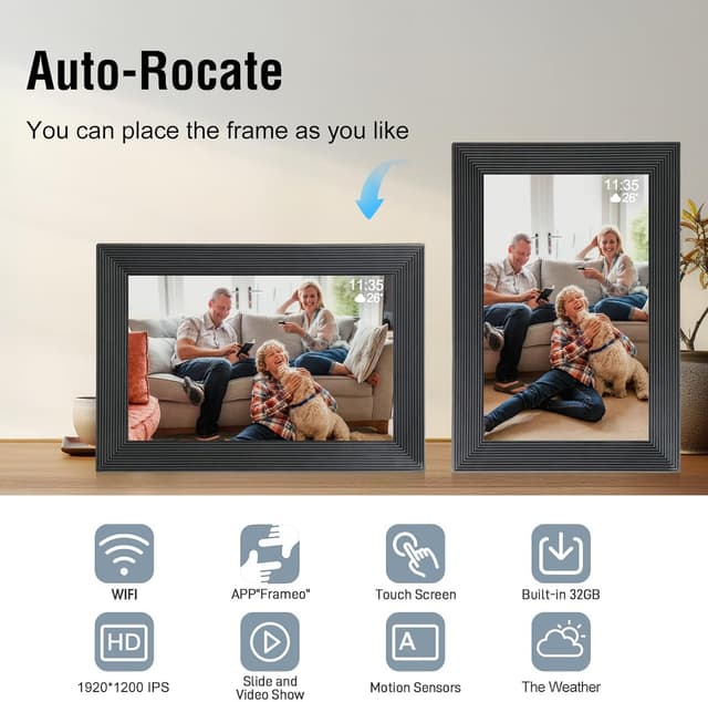 Thumbnail 3 de TSITSC Digitaler Bilderrahmen 10,1 Zoll 32 GB