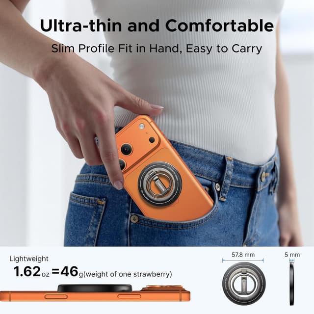 Thumbnail 5 de UGREEB Magnetic Phone Ring Grip for iPhone 17 Pro Max