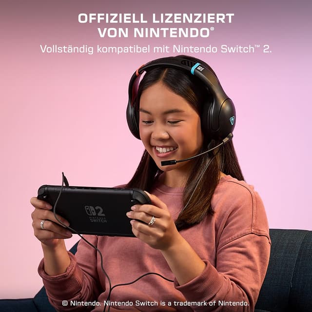 Detalle de Turtle Beach Airlite Fit Wired Gaming Headset (Nintendo Switch lizenziert) – anthrazitschwarz