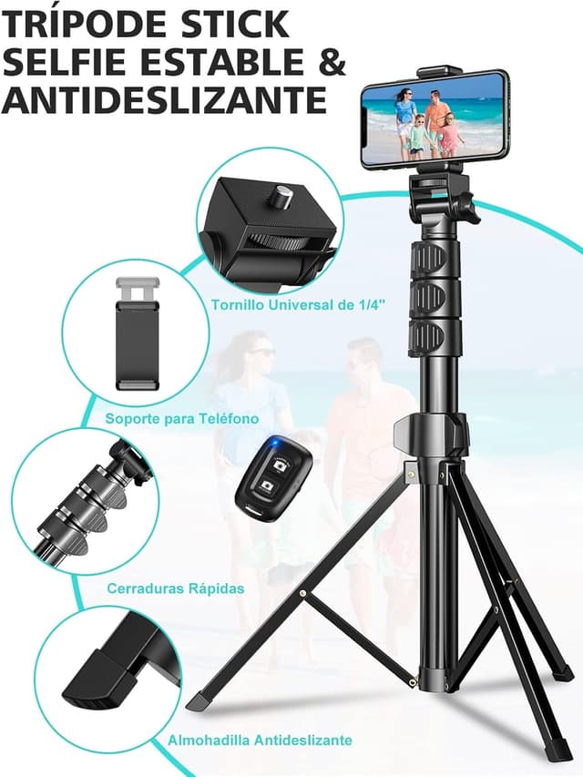 Thumbnail 4 de CIRYCASE 142cm trípode para móvil