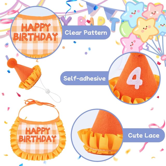 Thumbnail 2 de Cat Birthday Outfit Set for Cats