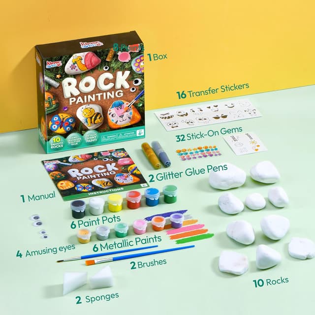 Thumbnail 3 de JOYIN Rock Painting Kit Kids DIY set 🎨