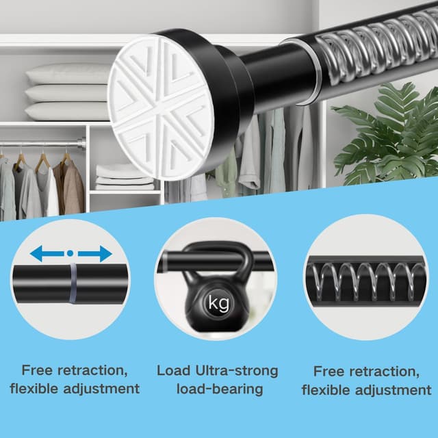 Thumbnail 3 de Barre de rideau extensible 85-265 cm Ί32mm đ