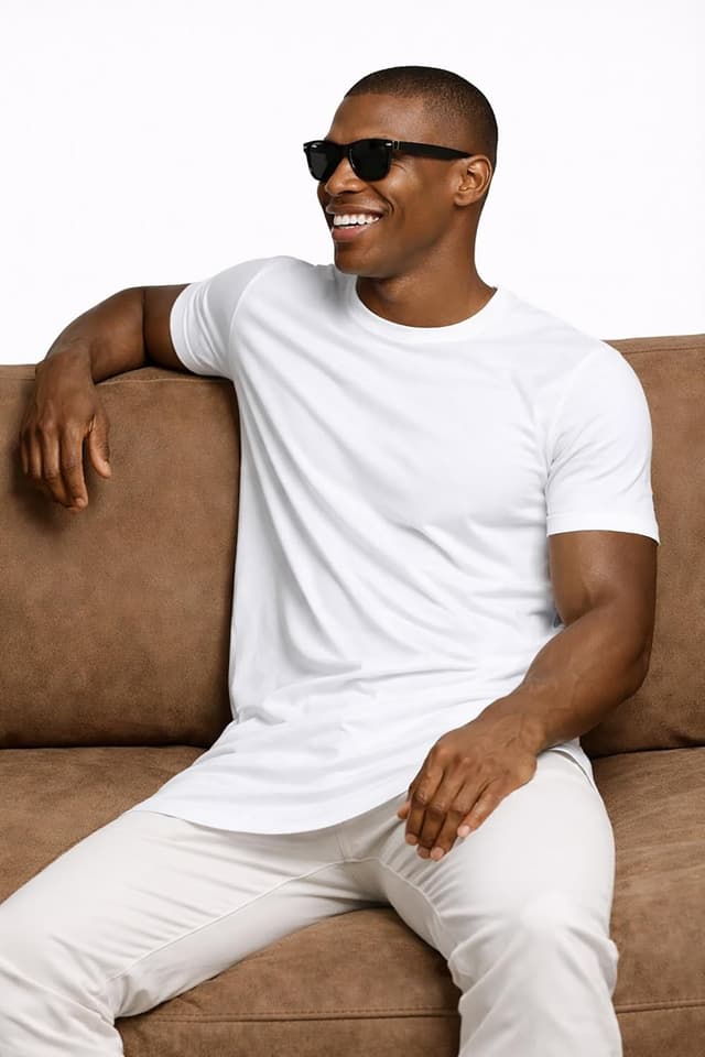 Detalle 2 de Leif Nelson T-shirt homme col rond LN-8281