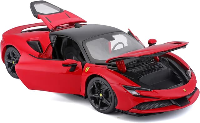 Detalle 2 de Bburago Ferrari SF90 Stradale Modellauto im Maßstab 1:18 (Ferrari Race & Play Serie)