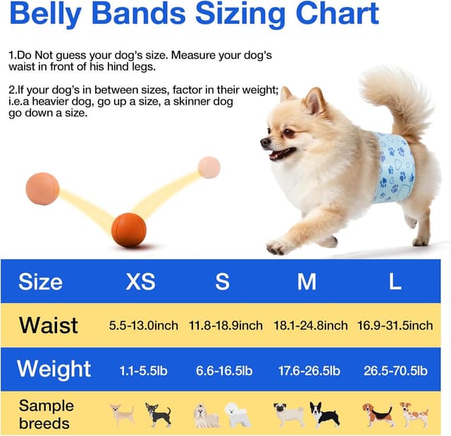 Detalle de Flying Paws Male Dog Nappies (52 count, Size S) with Wetness Indicator