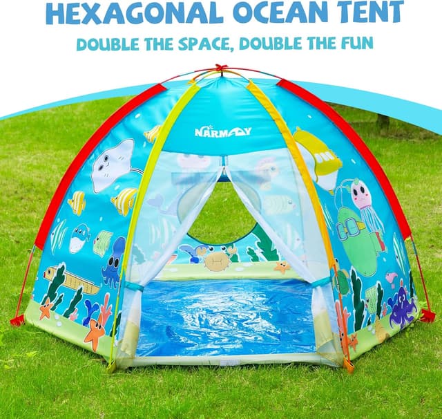Detalle 2 de NARMAY Spielzelt Ozean-Kuppelzelt 182 x 152 x 121 cm