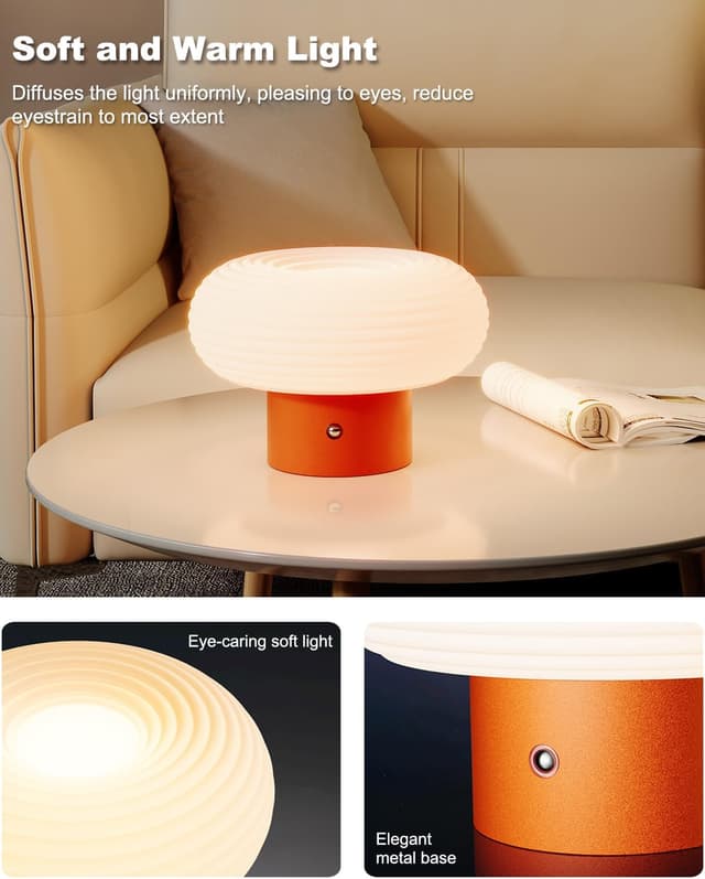 Detalle 2 de FANHAO Lampada da Tavolo LED dimmerabile 4000mAh