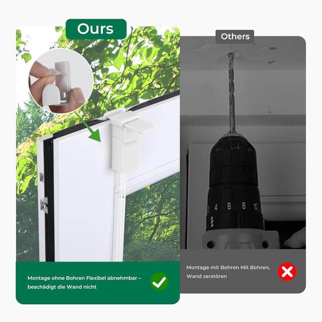 Detalle 1 de Allesin Plissee Klemmfix 70x210 cm 🪟