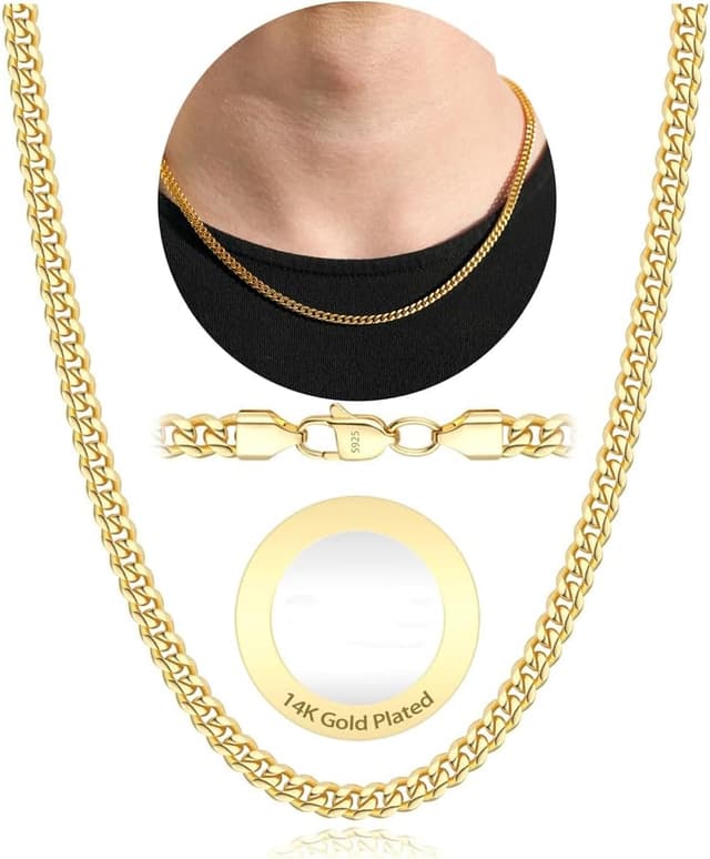 Detalle 2 de Rajputana S925 Cuban chain necklace 20 inch