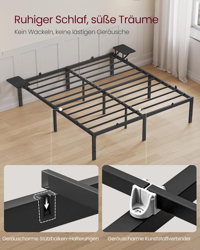 Thumbnail 4 de VASAGLE Bett 160 x 200 cm mit Regalen