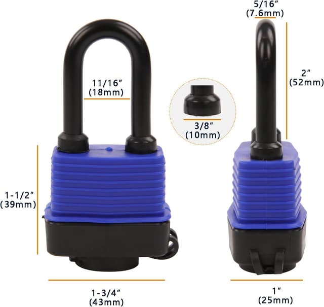 Thumbnail 1 de SEPOX 6-Pack 44MM Weatherproof Padlocks