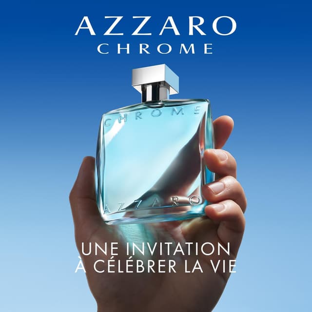 Detalle de Azzaro Chrome Eau de Toilette pour homme : frais aquatique pour le quotidien