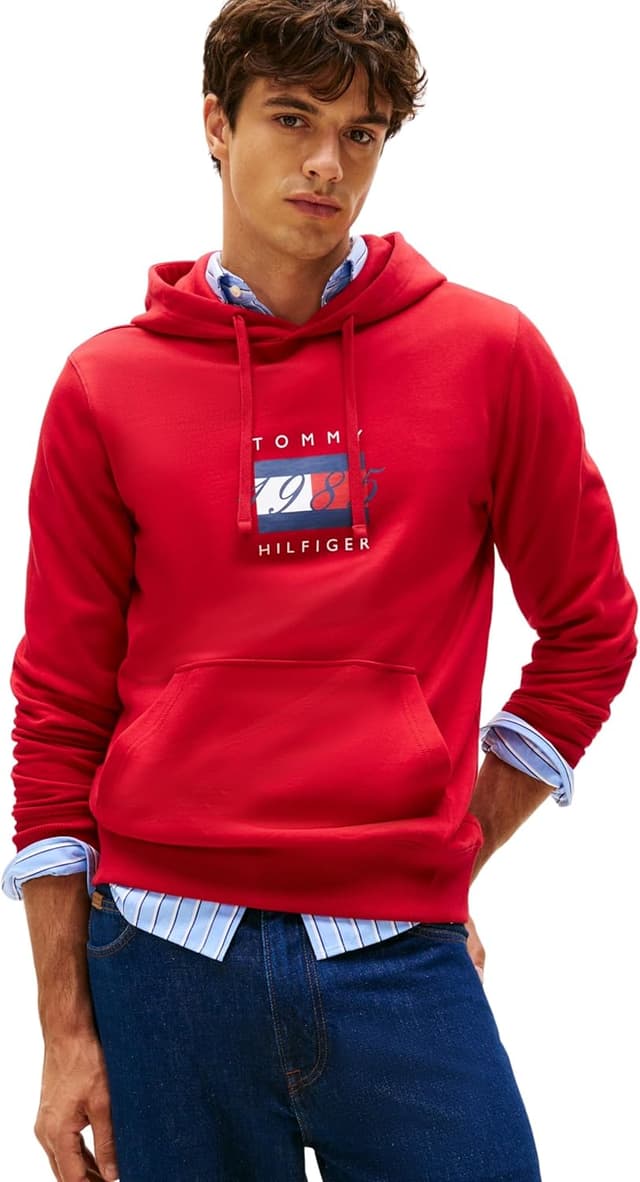 Thumbnail 6 de Tommy Hilfiger Men’s Linear Flag Graphic Cotton Hoodie