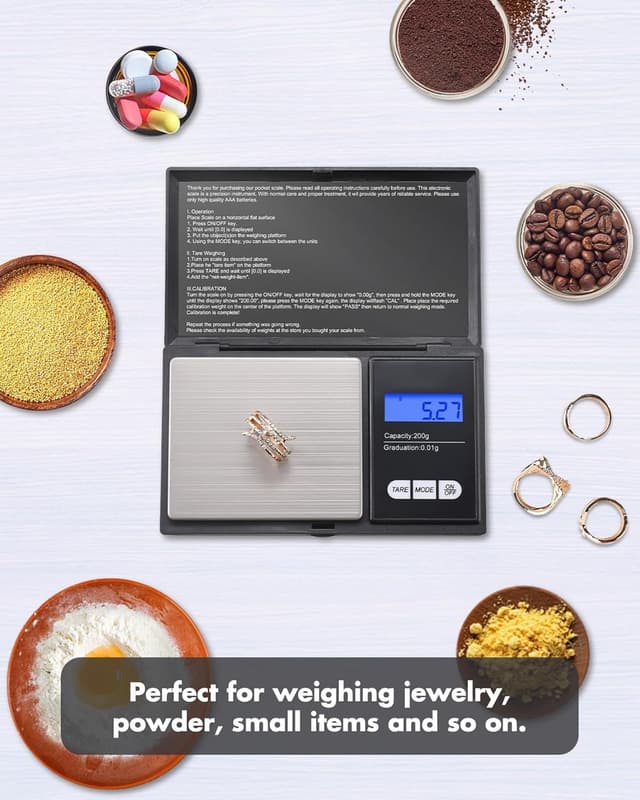 Detalle de Zacro digital kitchen scale 200g 0.01g