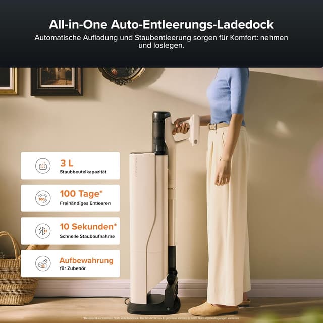 Detalle 2 de roborock H60 Hub Pro kabelloser Staubsauger