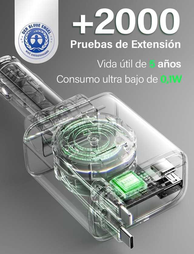 Thumbnail 6 de LISEN Cargador Coche Retráctil 84W