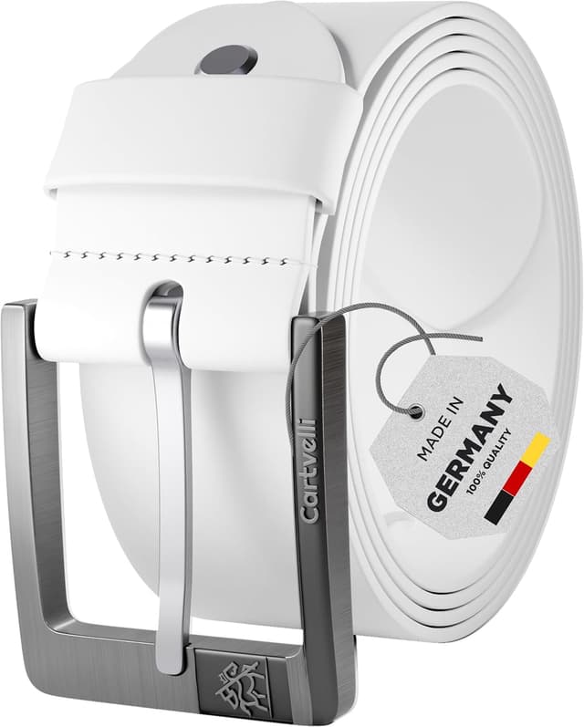 Thumbnail 6 de Cartvelli Premium Ledergürtel Herren (Made in Germany) mit Nickel-freier Schließe & Geschenkbox – 40 mm Vollledergürtel