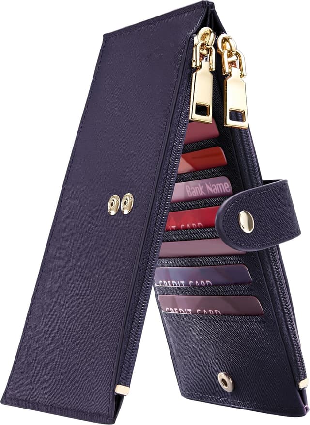Imagen de Travelambo RFID Wallet for Women (Large Bifold) with Zipper Pockets and Multi-Card Slots en OfertitasTOP