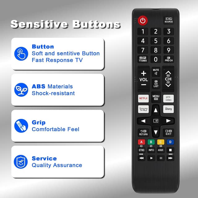 Detalle de VINABTY Replacement Remote Control for Samsung BN59-01483C-QE55Q70DAT/QE55Q75CAT/QE55Q77DAT QLED TVs