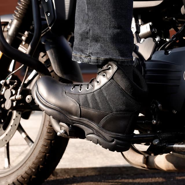 Detalle de NORTIV 8 Stivali da lavoro tattici militari impermeabili per uomo (anfibi da moto e trekking)