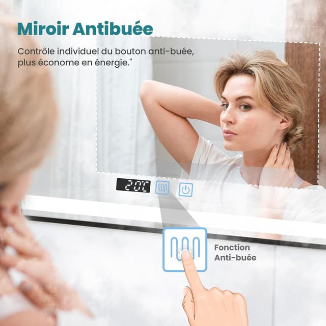 Detalle 2 de YU YUSING miroir LED 60x80 cm anti buée