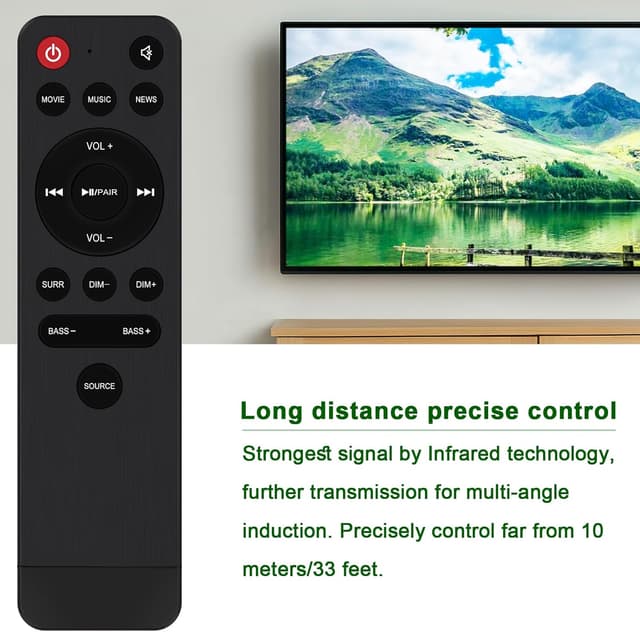 Detalle 2 de VINABTY replacement remote control for Hisense HS214 soundbar