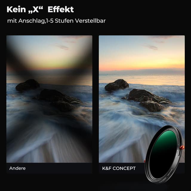 Detalle 2 de K&F CONCEPT 62 mm 2-in-1 CPL ND2-32