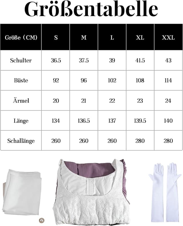 Thumbnail 5 de Fiamll Regency Kleid Jane Austen A‑Linie 👗