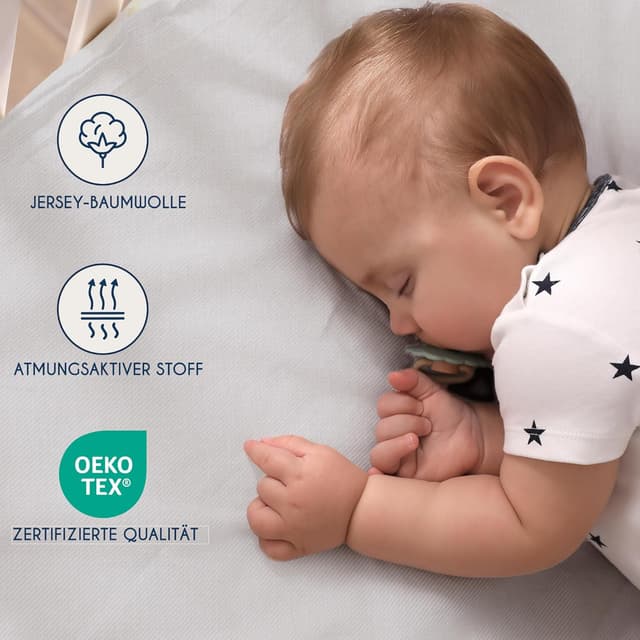 Thumbnail 2 de Dreamzie 2er-Set Spannbettlaken 60x120/70x140 Grau