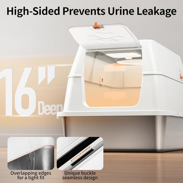 Thumbnail 4 de Lettiera Gatto Chiusa XXL in Acciaio 60x40x39