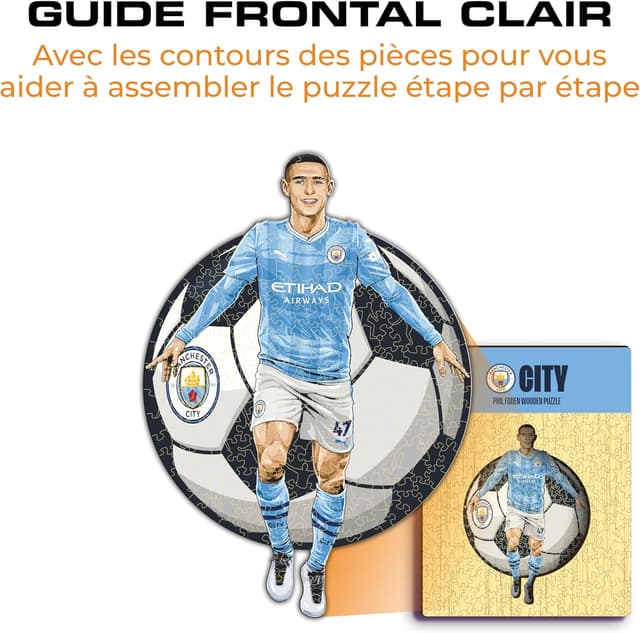 Thumbnail 6 de Iconic Puzzles – Manchester City (Phil Foden) puzzle en bois taille M, 270 pièces