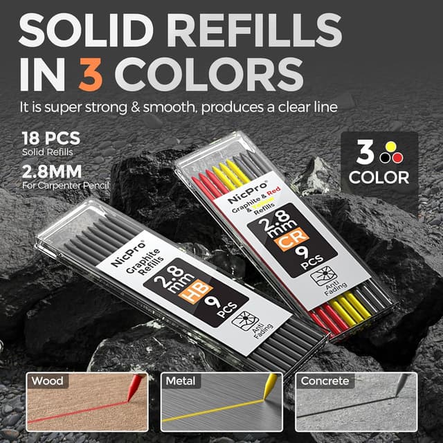 Thumbnail 2 de Nicpro CP3000 matita carpentiere 2,8 mm ✏