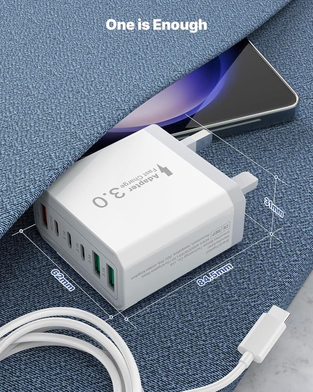 Thumbnail 4 de USB C Plug 6‑Port 40W Multi USB Charger