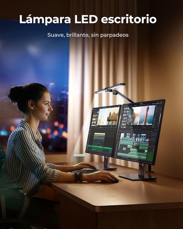 Thumbnail 2 de NGTeco Lámpara de Escritorio LED 39,3" con Control Remoto