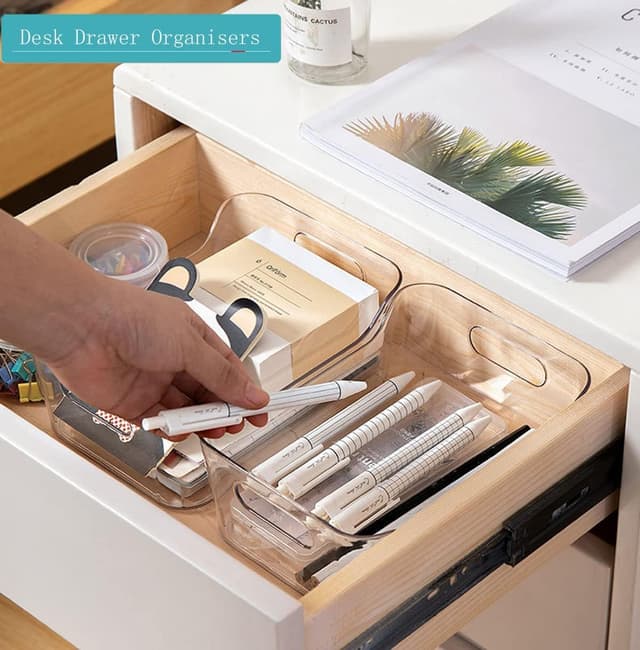 Thumbnail 6 de Grace Store 4PCS Clear Plastic Storage Organisers