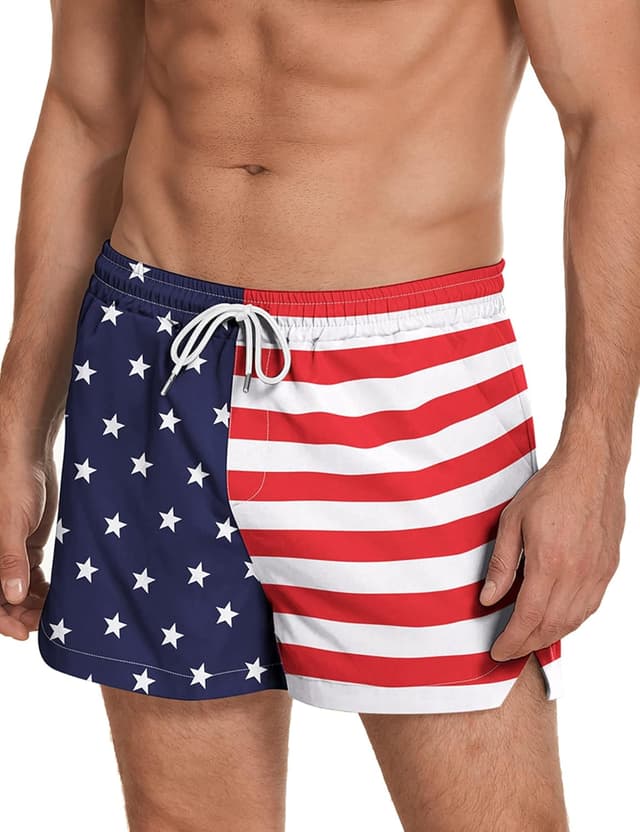 Detalle de COOFANDY swim trunks quick-dry 90% nylon