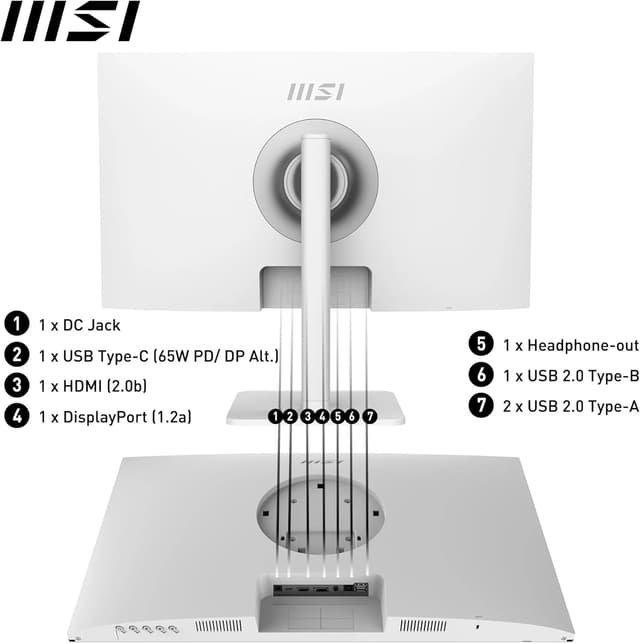 Thumbnail 6 de MSI Modern MD272QXPW 27 Inch WQHD Monitor