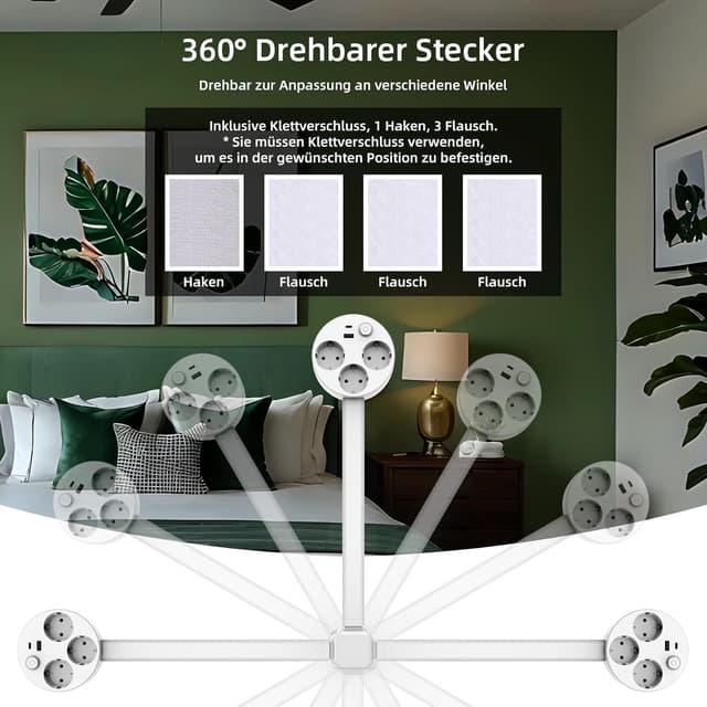 Detalle de SMBLCE Steckdosenverlängerung mit USB-C