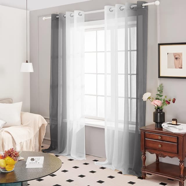 Thumbnail 1 de Deconovo Rideaux Voilages Gris Foncé 140×270 CM