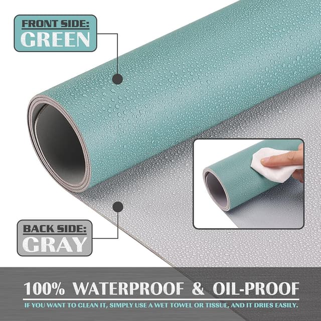 Detalle 1 de K KNODEL Large Leather Desk Mat 120x60cm