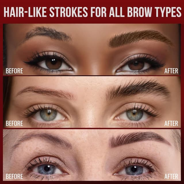 Detalle 2 de Vevivia Augenbrauenstift – Eyebrow Pen mit Dual-Brush-Tip & gebogener Spitze für bis zu 24 Stunden Halt, Dark Brown